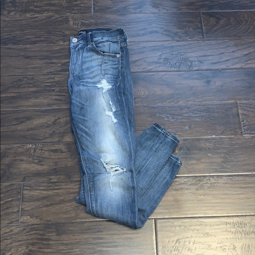 Distressed Express jeans
